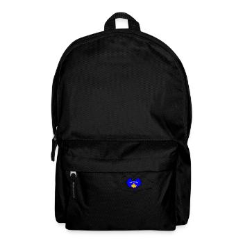 Kosovo Flagge Hände Herzform used - Rucksack - Schwarz - Vorne