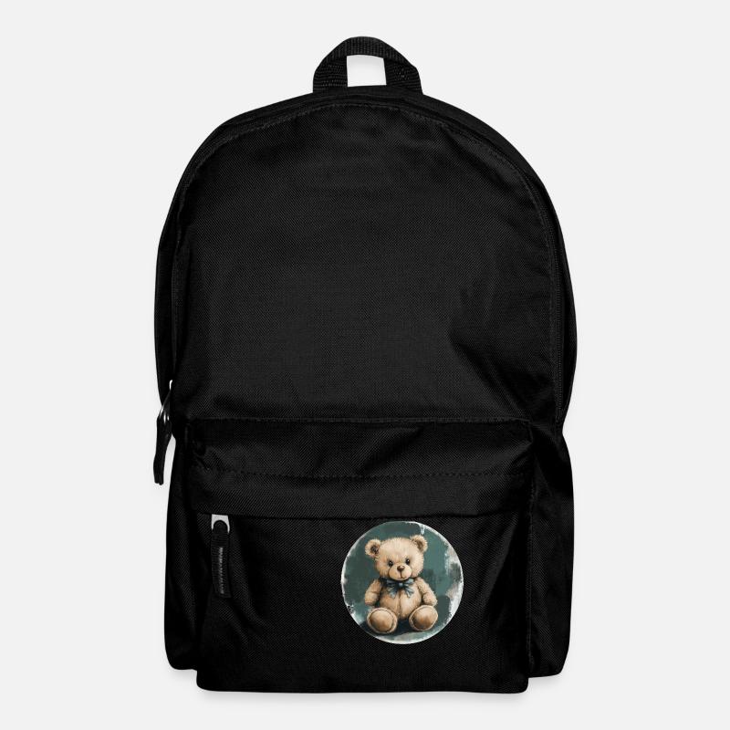 Eleganter Teddybär: Kuschelige Nostalgie! - Rucksack - Schwarz