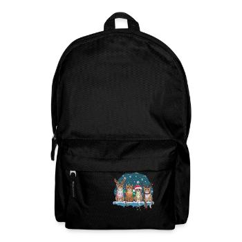 Four Cats Christmas Led Lights - Backpack - black - Front