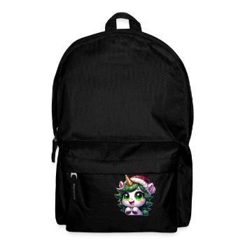 Lustige Katze im Weihnachtsbaum-Cartoon - Rucksack - Schwarz - Vorne