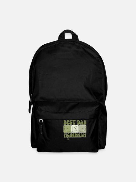 Meilleur papa pêcheur - Earthy Stickman Fishing - Sac à dos - noir