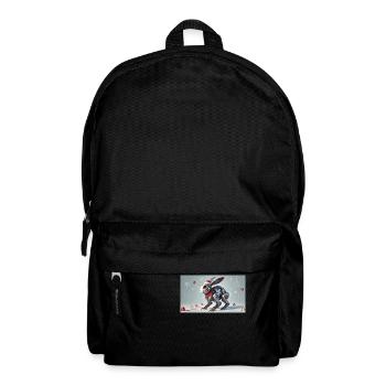 Weihnachtshase - Rucksack - Schwarz - Vorne