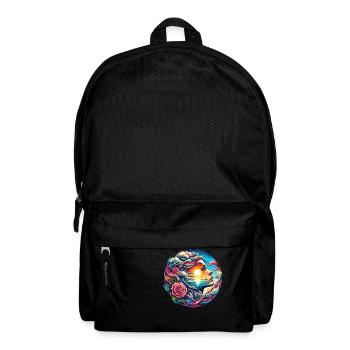 Portrait of Surreal Woman with Landscape - Backpack - black - Front