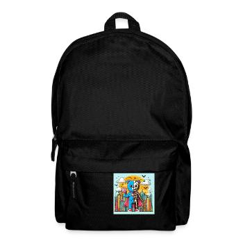 Skelett Bär - Rucksack - Schwarz - Vorne