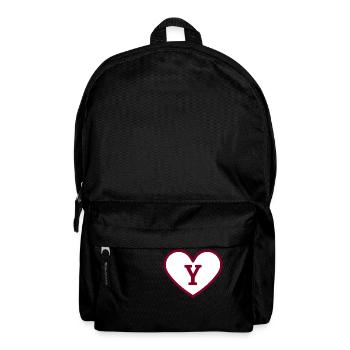 Letter y heart sport trend burgundy - gift idea - Backpack - black - Front