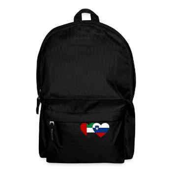 Émirats arabes unis Slovénie Drapeau Coeur - Sac à dos - noir - Devant