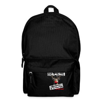 Ich lauf auf Glühwein red nose level Rentier - Rucksack - Schwarz - Vorne