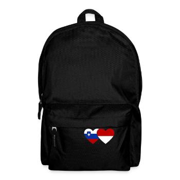 Slowenien Indonesien Flagge Herz - Rucksack - Schwarz - Vorne