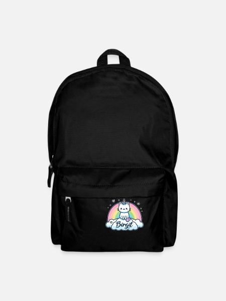 Birgit Name Vorname Einhornkatze - Rucksack - Schwarz