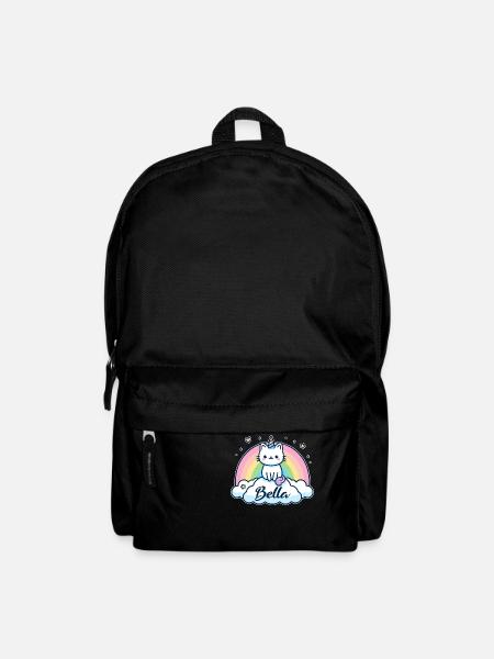 Bella Name Vorname Einhornkatze - Rucksack - Schwarz