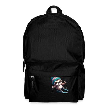 Funny Sloth Ski Winter Sports Design - Backpack - black - Front