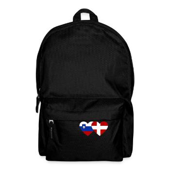 Slovénie Danemark Drapeau Coeur - Sac à dos - noir - Devant