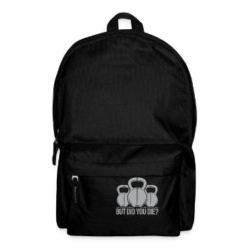 Motivation with humor for the gym - Backpack - black - Front