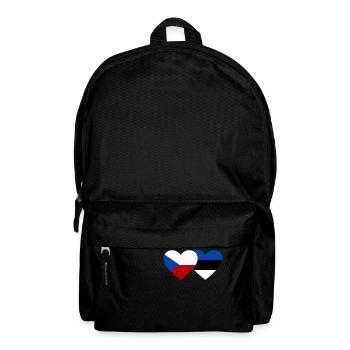 Tschechien Estland Flagge Herz - Rucksack - Schwarz - Vorne
