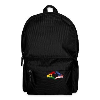 Ghana États-Unis Drapeau Mains Coeur Forme - Sac à dos - noir - Devant