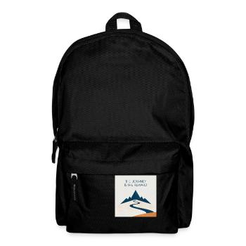 The Journey is the reward - Rucksack - Schwarz - Vorne