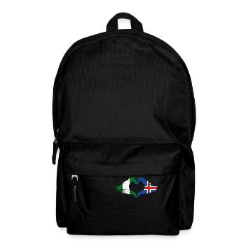 Nigeria Island Flag Hands Heart Shape Used - Backpack - black - Front