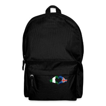 Drapeau de l’île du Nigeria mains forme de coeur - Sac à dos - noir - Devant