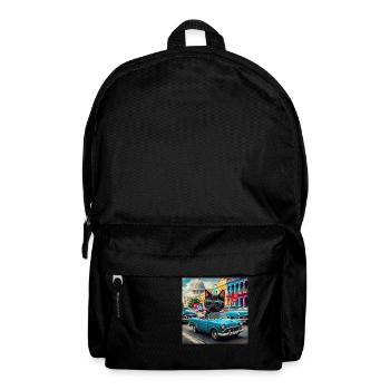 Chat en tournée - J’adore Cuba ! -La Havane - Sac à dos - noir - Devant
