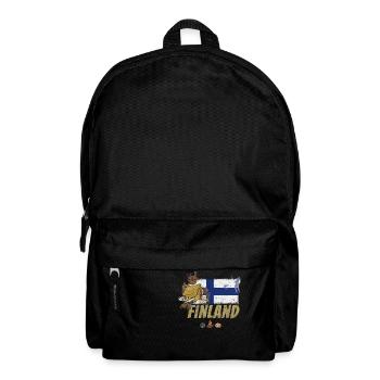 Finland Moose Vintage Flag and Tent Souvenir - Backpack - black - Front