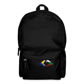 Bosnie Bulgarie drapeau mains forme coeur utilisé - Sac à dos - noir - Devant