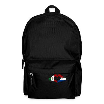 Mexique Hollande drapeau mains forme coeur utilisé - Sac à dos - noir - Devant