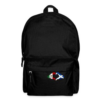 Mexico Scotland Flag Hands Heart Shape Used - Backpack - black - Front