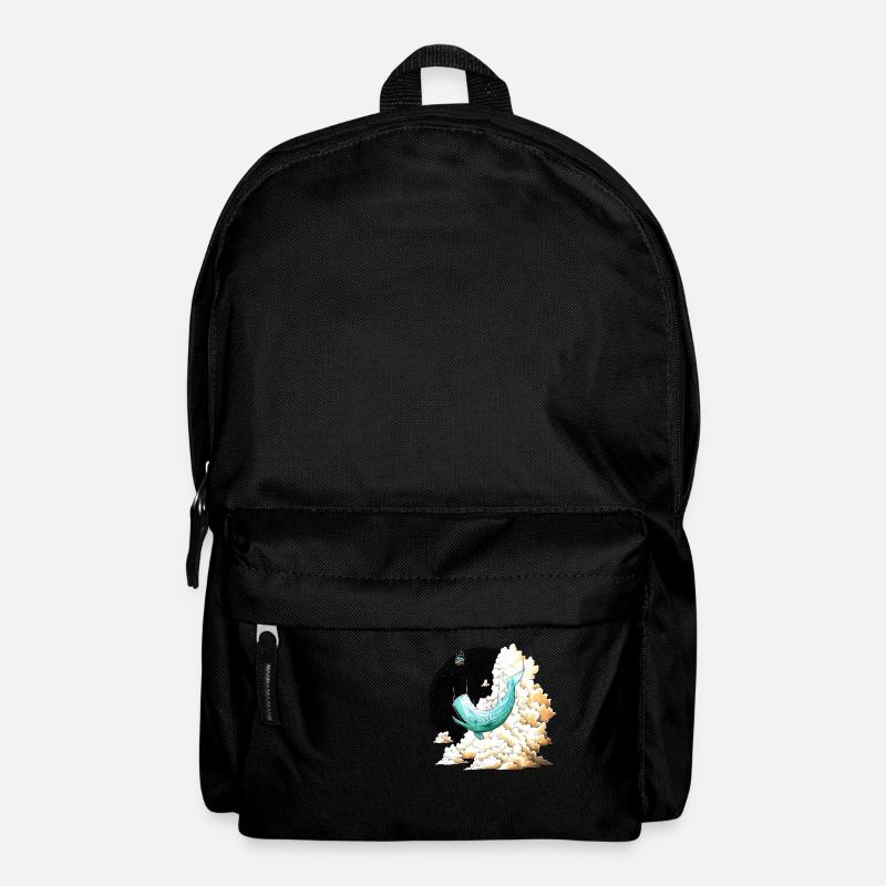 Whale and Petunias - Backpack - black