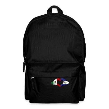 Mexico El Salvador Flag Hands Heart Shape Used - Backpack - black - Front