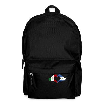 Mexico Nicaragua Flag Hands Heart Shape - Backpack - black - Front