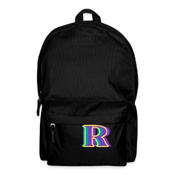 Lettre r multicolore - Sac à dos - noir - Devant