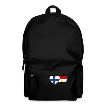 Finlande Égypte Drapeau Mains Coeur Forme - Sac à dos - noir - Devant
