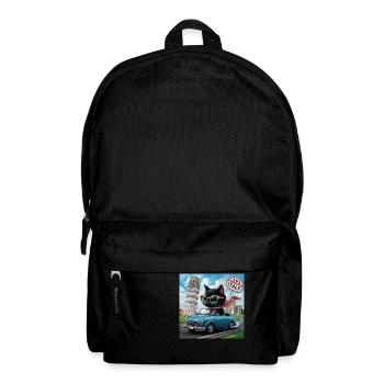Cat on tour - Ich liebe Italien! -Pisa - Rucksack - Schwarz - Vorne