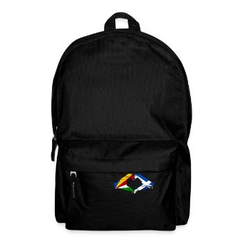 Seychelles Scotland flag hands heart shape used - Backpack - black - Front
