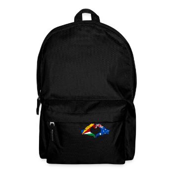 Seychelles Australia flag hands heart shape used - Backpack - black - Front