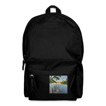 Ferienhaus mit Seeblick vom Pier - Rucksack - Schwarz - Vorne