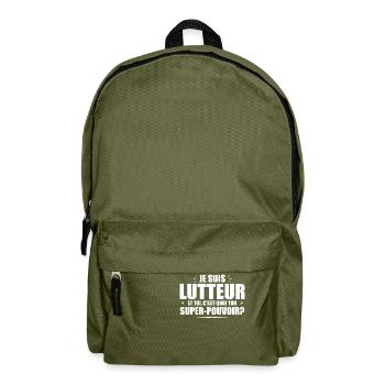 Ich bin Wrestler. Was ist deine Superkraft? - Rucksack - Olivgrün - Vorne