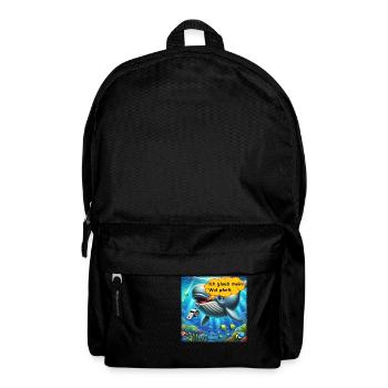 Ich glaub, mein Wal pfeift - Rucksack - Schwarz - Vorne