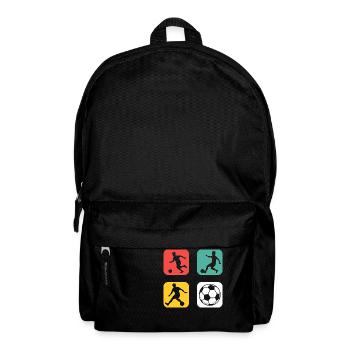 Soccer Kids Design with Soccer Players - Backpack - black - Front