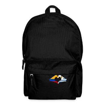 Kolumbien Uruguay Flagge Hände Herzform - Rucksack - Schwarz - Vorne