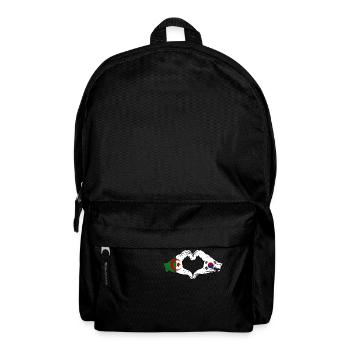 Algeria South Korea Flag Hands Heart Shape Used - Backpack - black - Front