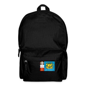Flagge von Saint-Pierre und Miquelon - Rucksack - Schwarz - Vorne