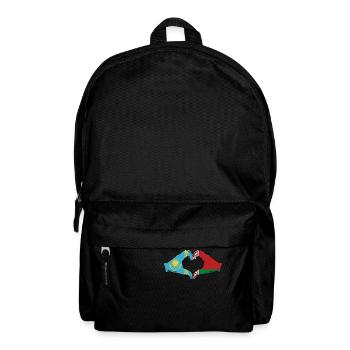Kasachstan Belarus Flagge Hände Herzform - Rucksack - Schwarz - Vorne