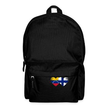 Venezuela Finlande drapeau mains forme de coeur utilisé - Sac à dos - noir - Devant
