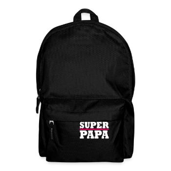 Super papa - Rucksack - Schwarz - Vorne
