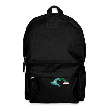 Kazakhstan Syria Flag Hands Heart Shape Used - Backpack - black - Front