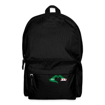 Saudi Arabia Syria Flag Hands Heart Shape - Backpack - black - Front