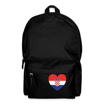 Croatia Heart Flag – Patriotic Design - Backpack - black - Front