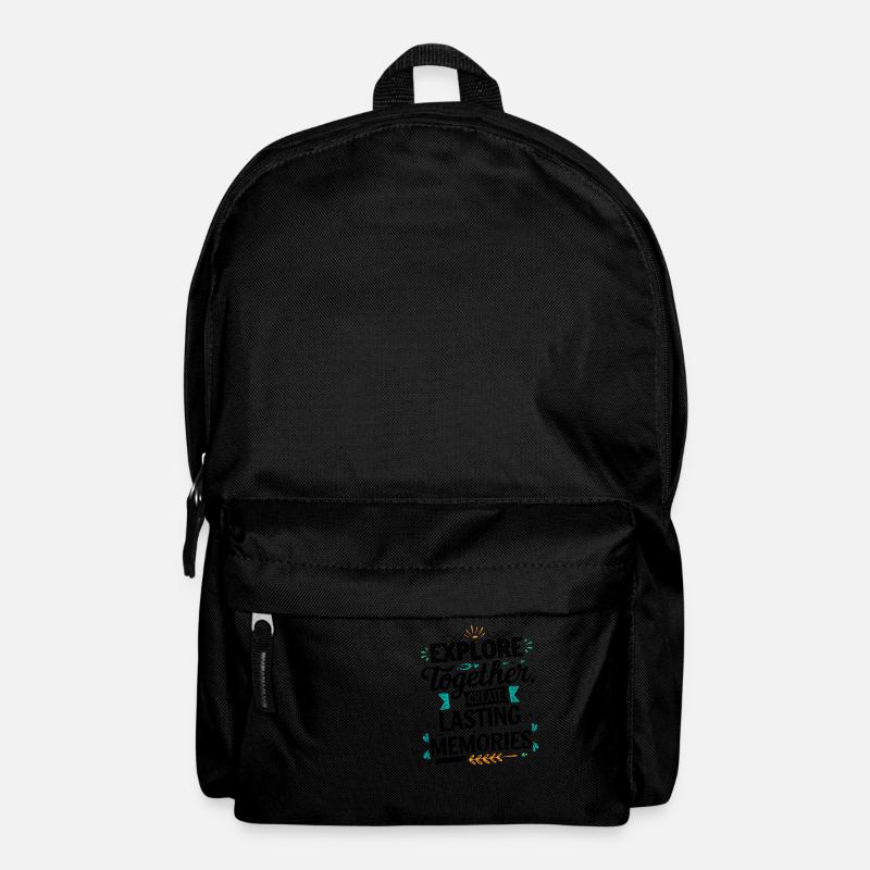 Explore Together adevnture travel quote text art - Rucksack - Schwarz