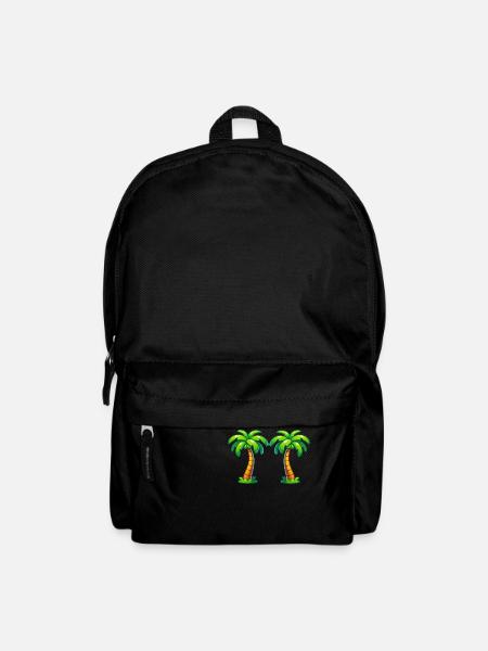 palmen - Rucksack - Schwarz